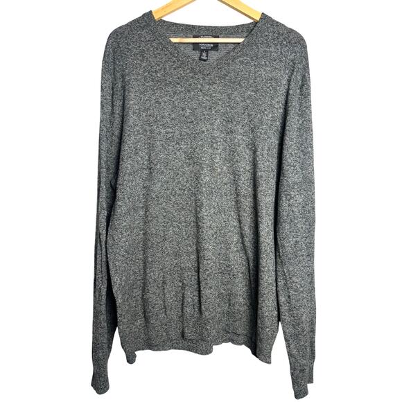 Nordstrom Men’s Shop Gray Cotton Cashmere Sweater Size Large - Picture 1 of 4